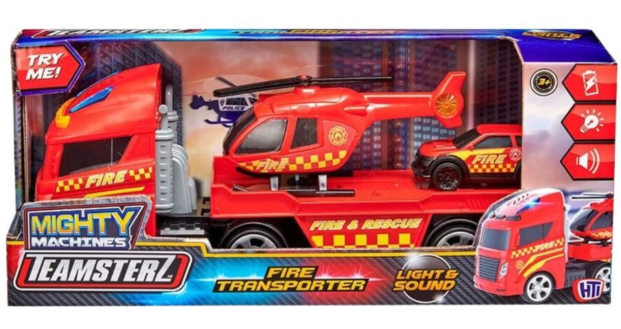 Teamsterz Mighty Machines Light & Sound Fire Transporter